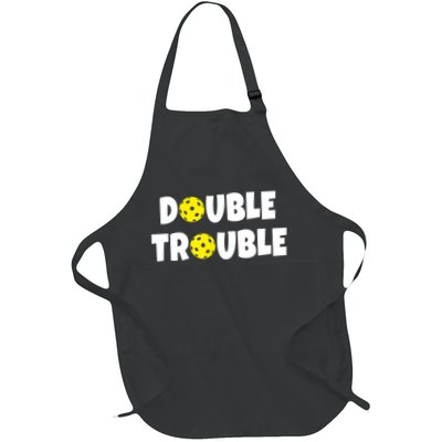Pickleball Funny Double Trouble Team TShirt Apron