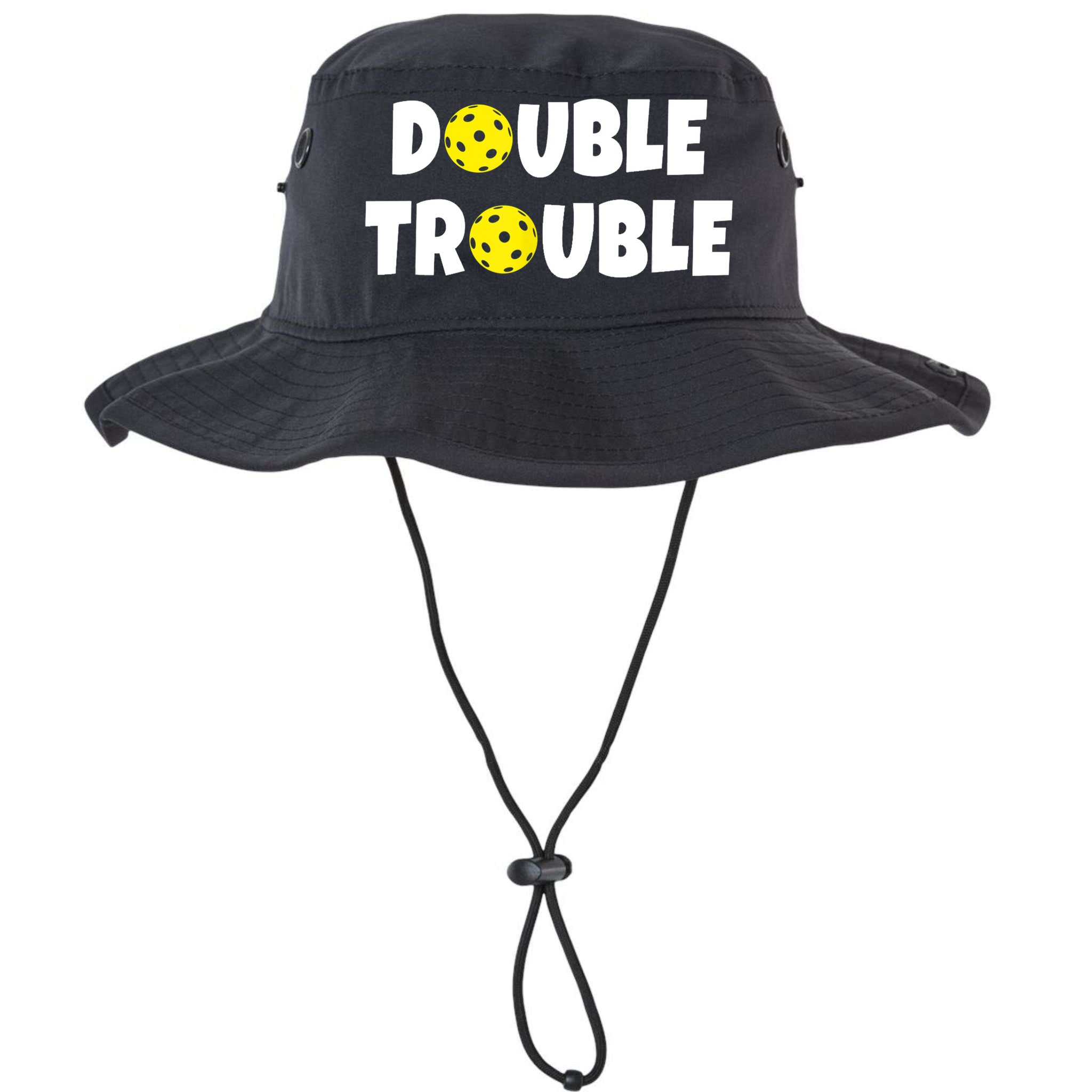 Pickleball Funny Double Trouble Team TShirt Bucket Hat