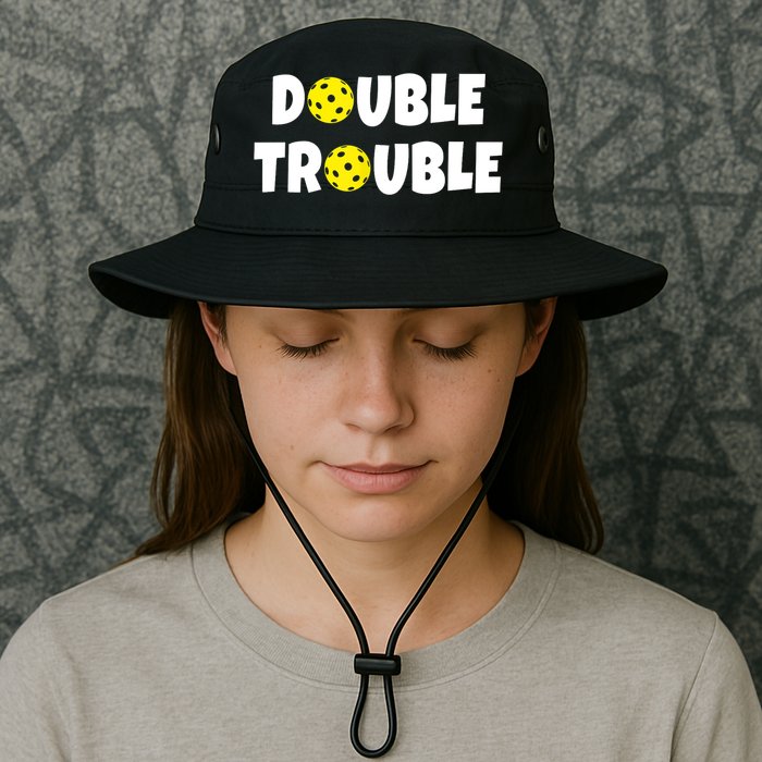 Pickleball Funny Double Trouble Team TShirt Bucket Hat