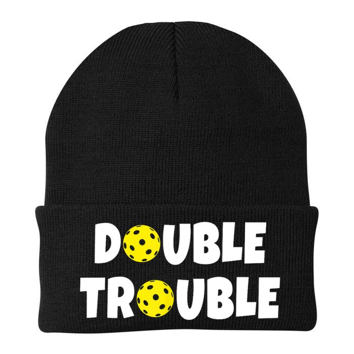Pickleball Funny Double Trouble Team TShirt Beanie