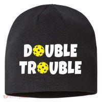 Pickleball Funny Double Trouble Team TShirt Sustainable Beanie