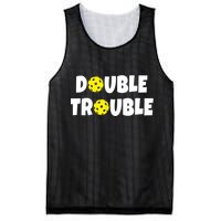 Pickleball Funny Double Trouble Team TShirt Mesh Reversible Basketball Jersey Tank