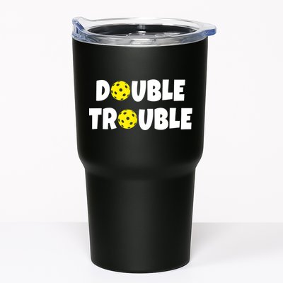 Pickleball Funny Double Trouble Team TShirt Tumbler