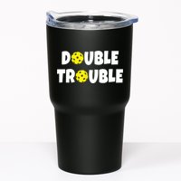 Pickleball Funny Double Trouble Team TShirt Tumbler