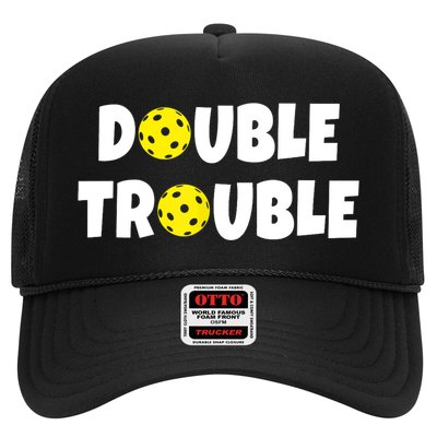 Pickleball Funny Double Trouble Team TShirt Trucker Hat
