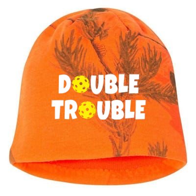 Pickleball Funny Double Trouble Team TShirt Kati - Camo Knit Beanie