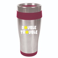 Pickleball Funny Double Trouble Team TShirt 16oz Travel Tumbler