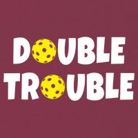 Pickleball Funny Double Trouble Team TShirt 16oz Travel Tumbler