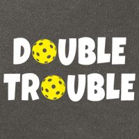 Pickleball Funny Double Trouble Team TShirt Cotton Canvas Backpack