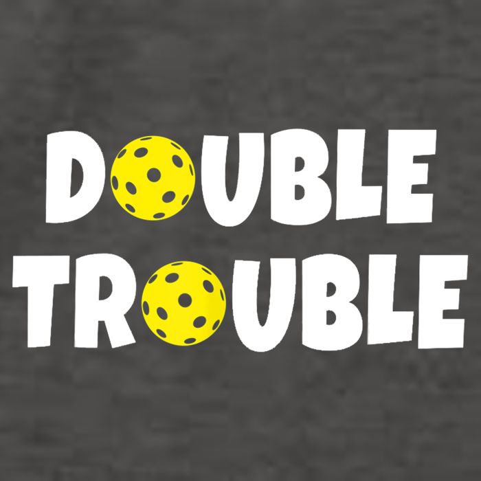 Pickleball Funny Double Trouble Team TShirt Vector Backpack