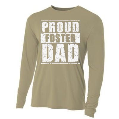 Proud Foster Dad For Dad Father Day Cooling Performance Long Sleeve Crew