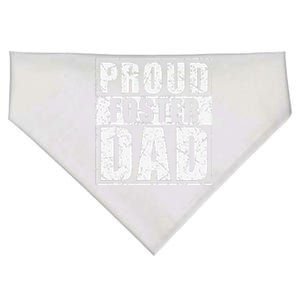 Proud Foster Dad For Dad Father Day USA-Made Doggie Bandana