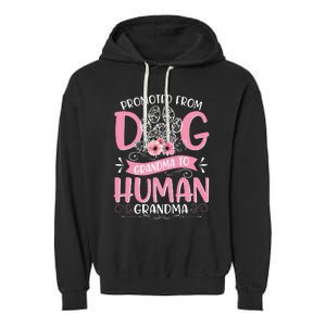 Promoted From Dog Grandma To Human Mother's Day Garment-Dyed Fleece Hoodie