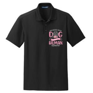 Promoted From Dog Grandma To Human Mother's Day Dry Zone Grid Polo