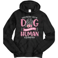 Promoted From Dog Grandma To Human Mother's Day Tie Dye Hoodie