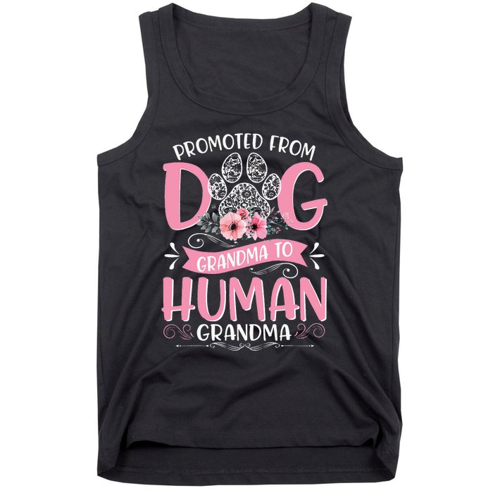 Promoted From Dog Grandma To Human Mother's Day Tank Top