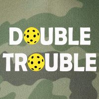 Pickleball Funny Double Trouble Team Legacy Tie Dye Trucker Hat