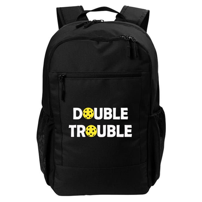 Pickleball Funny Double Trouble Team Backpack