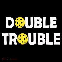 Pickleball Funny Double Trouble Team Zip Tote Bag