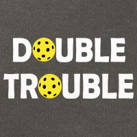 Pickleball Funny Double Trouble Team Cotton Canvas Backpack