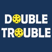 Pickleball Funny Double Trouble Team Infant Baby Jersey Bodysuit
