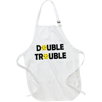 Pickleball Funny Double Trouble Team Apron