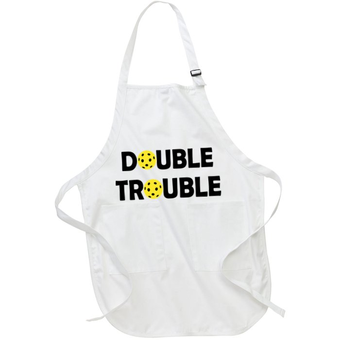 Pickleball Funny Double Trouble Team Apron