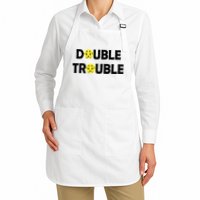 Pickleball Funny Double Trouble Team Apron