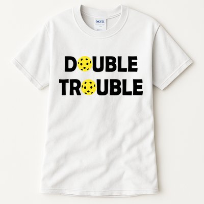 Pickleball Funny Double Trouble Team Tall T-Shirt