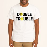 Pickleball Funny Double Trouble Team Tall T-Shirt