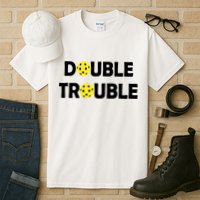 Pickleball Funny Double Trouble Team Tall T-Shirt