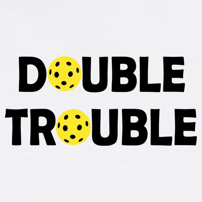 Pickleball Funny Double Trouble Team Button