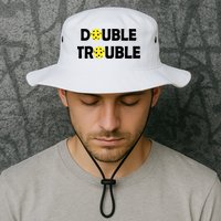 Pickleball Funny Double Trouble Team Bucket Hat