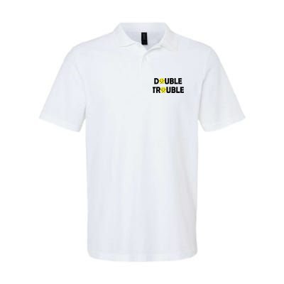 Pickleball Funny Double Trouble Team Polo