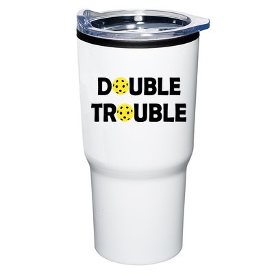 Pickleball Funny Double Trouble Team Tumbler