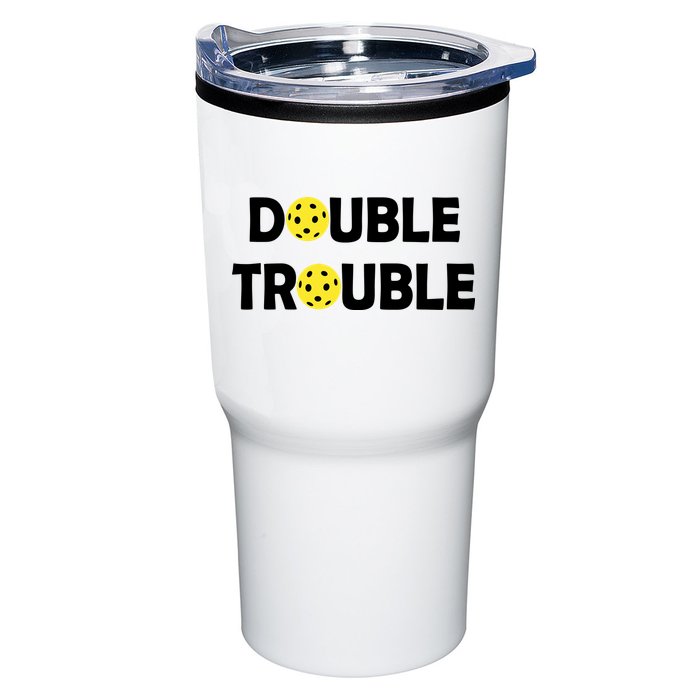 Pickleball Funny Double Trouble Team Tumbler