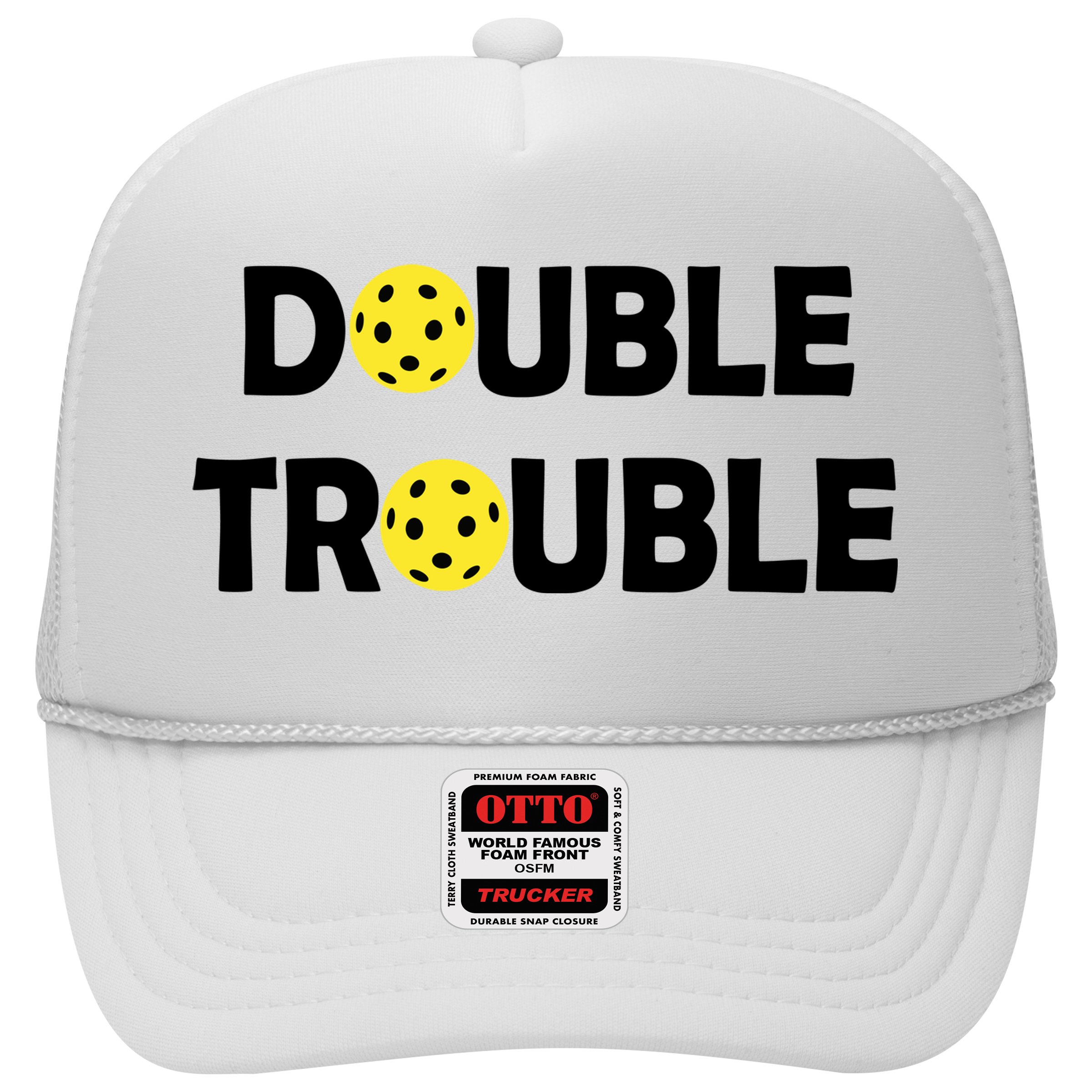 Pickleball Funny Double Trouble Team Hat