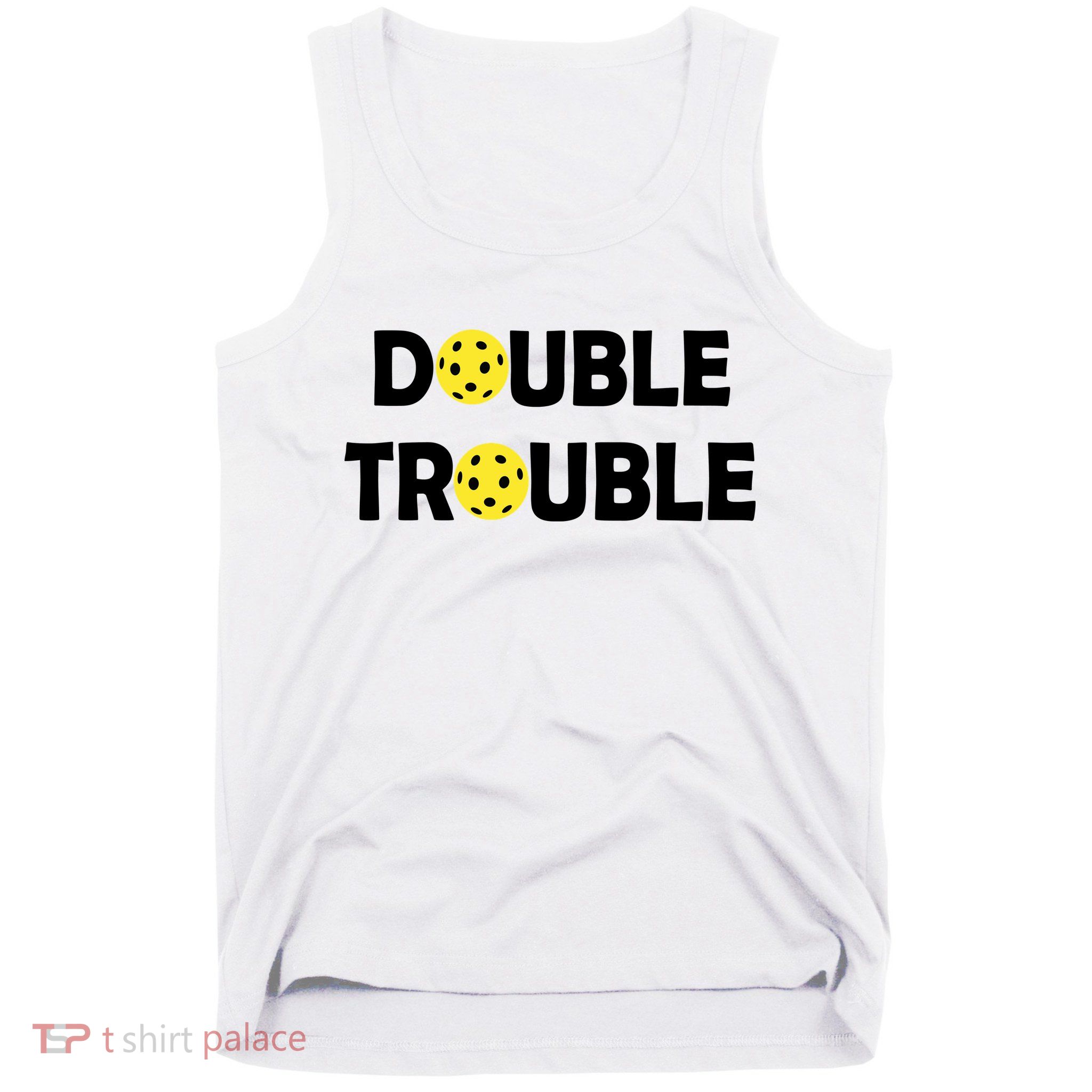 Pickleball Funny Double Trouble Team Tank Top