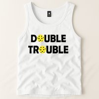 Pickleball Funny Double Trouble Team Tank Top