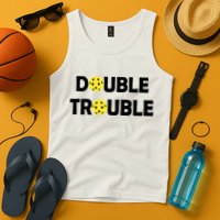 Pickleball Funny Double Trouble Team Tank Top