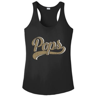 Pops For Dad And Fathers Day From Daughter Or Son Great Gift Ladies PosiCharge Competitor Racerback Tank