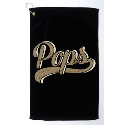 Pops For Dad And Fathers Day From Daughter Or Son Great Gift Golf Towel