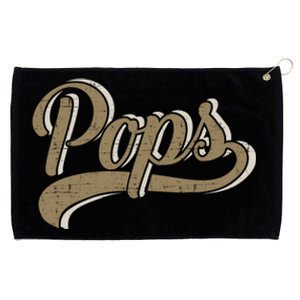 Pops For Dad And Fathers Day From Daughter Or Son Great Gift Grommeted Golf Towel