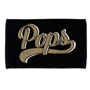 Pops For Dad And Fathers Day From Daughter Or Son Great Gift Microfiber Hand Towel