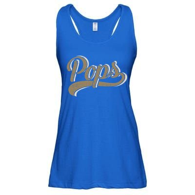 Pops For Dad And Fathers Day From Daughter Or Son Great Gift Ladies Essential Flowy Tank