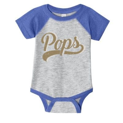 Pops For Dad And Fathers Day From Daughter Or Son Great Gift Infant Baby Jersey Bodysuit