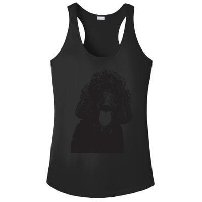 Poodle Face Dog Mom Or Dad Christmas Gift Ladies PosiCharge Competitor Racerback Tank