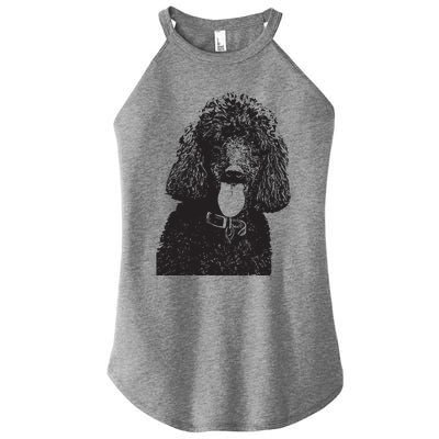 Poodle Face Dog Mom Or Dad Christmas Gift Women's Perfect Tri Rocker Tank