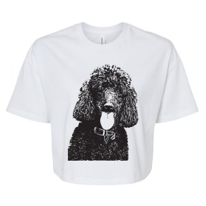 Poodle Face Dog Mom Or Dad Christmas Gift Bella+Canvas Jersey Crop Tee