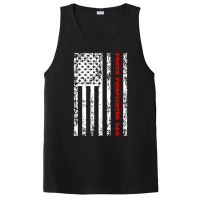 Proud Firefighter Dad Gift PosiCharge Competitor Tank